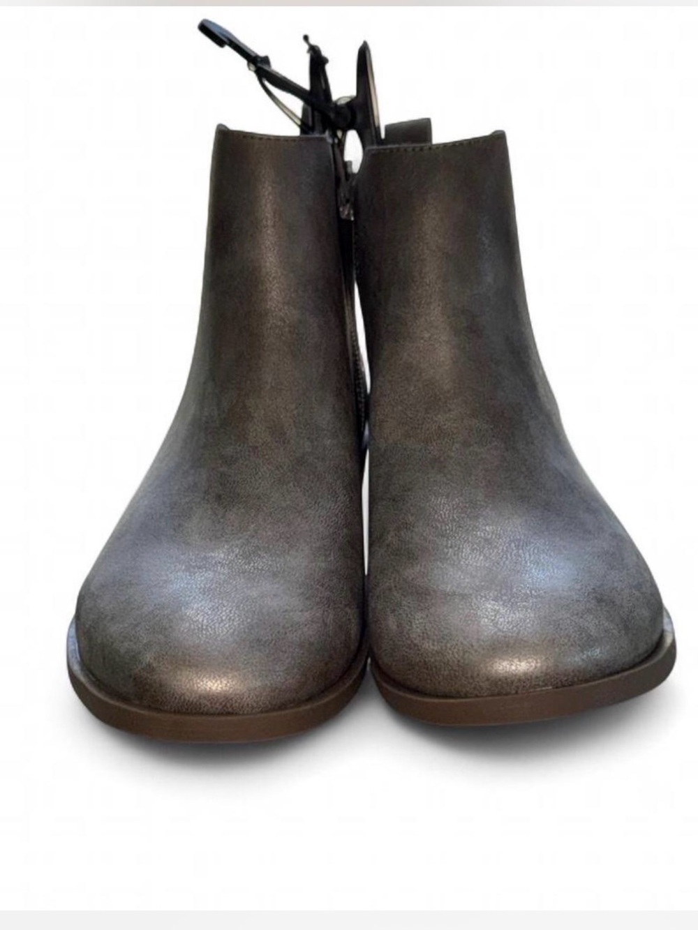 NWT Wonder Nation Girls Metallic Taupe Chelsea Ankle Boots Size 3 - Picture 6 of 10